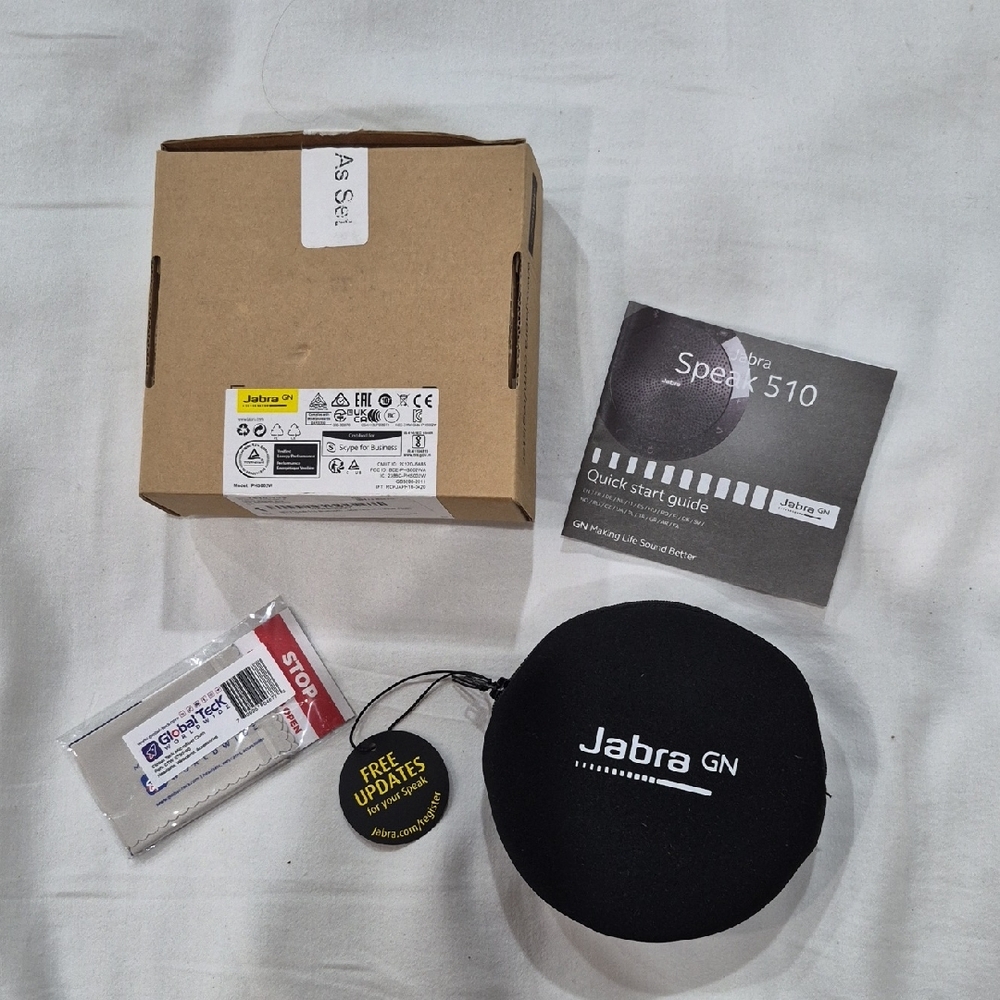 New Jabra Speak 510 Wireless Speaker Bluetooth With Cord And Microfiber Cloth